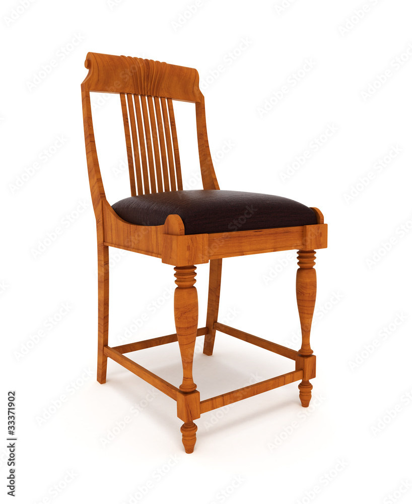 wooden chair isolated over white wooden chair isolated over white
