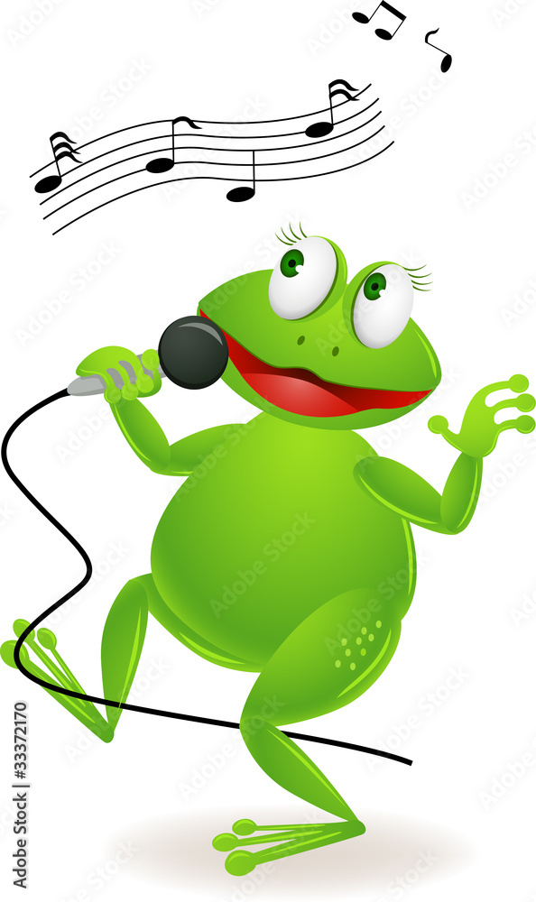 happy frog singing