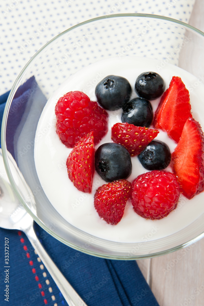Fresh Summer Berries in Yogurt Fresh Summer Berries in Yogurt