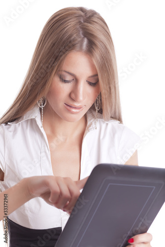 Beautiful Woman With Tablet Computer