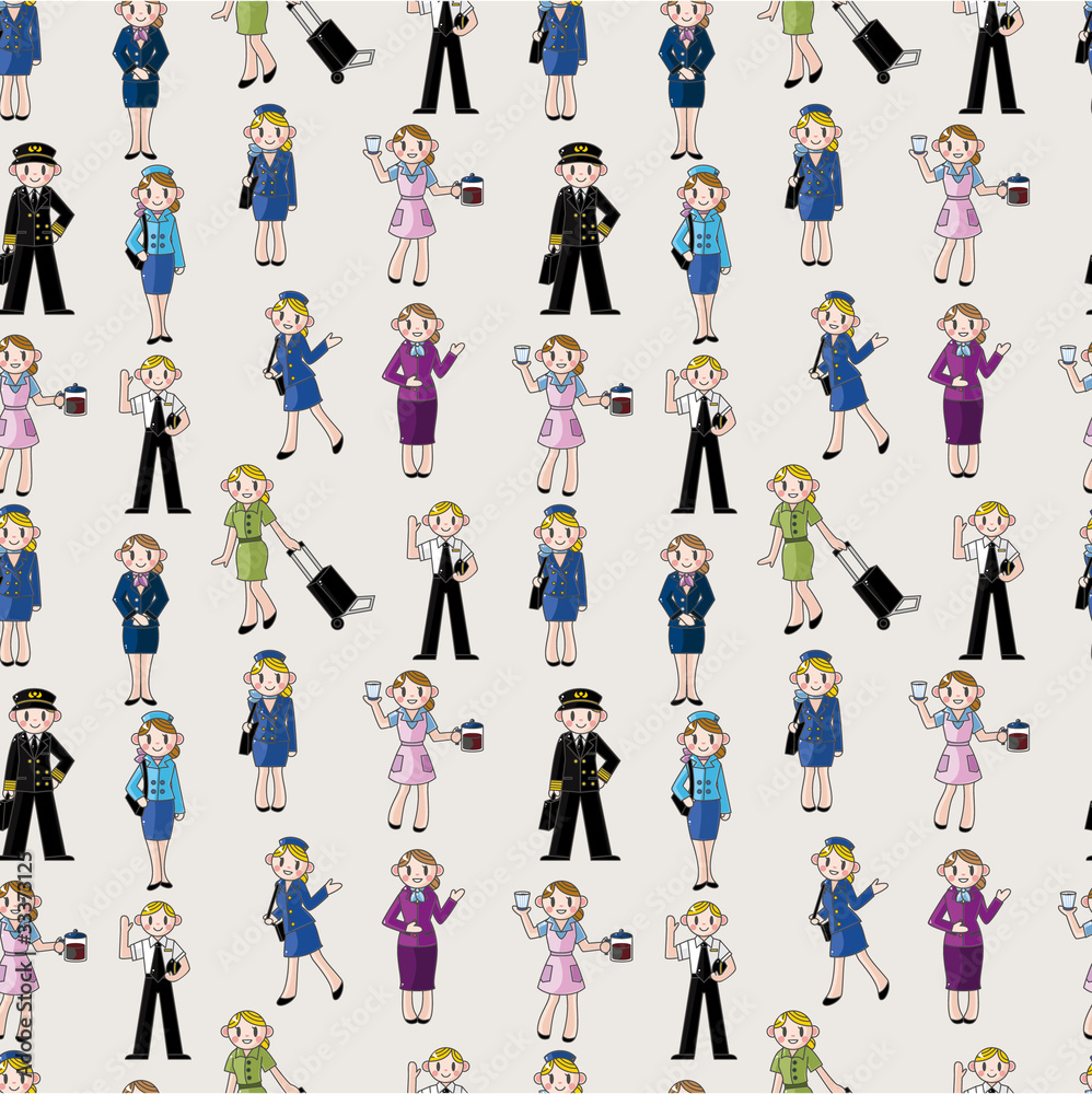 seamless flight attendant/pilot pattern. seamless flight attendant/pilot pattern.