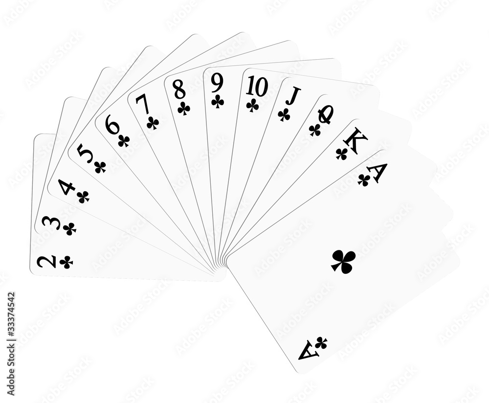 Obraz premium Playing cards – clubs