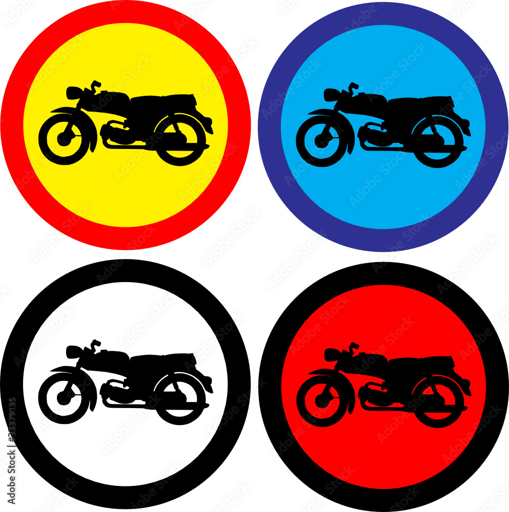 Obraz premium motorcycle signs vector