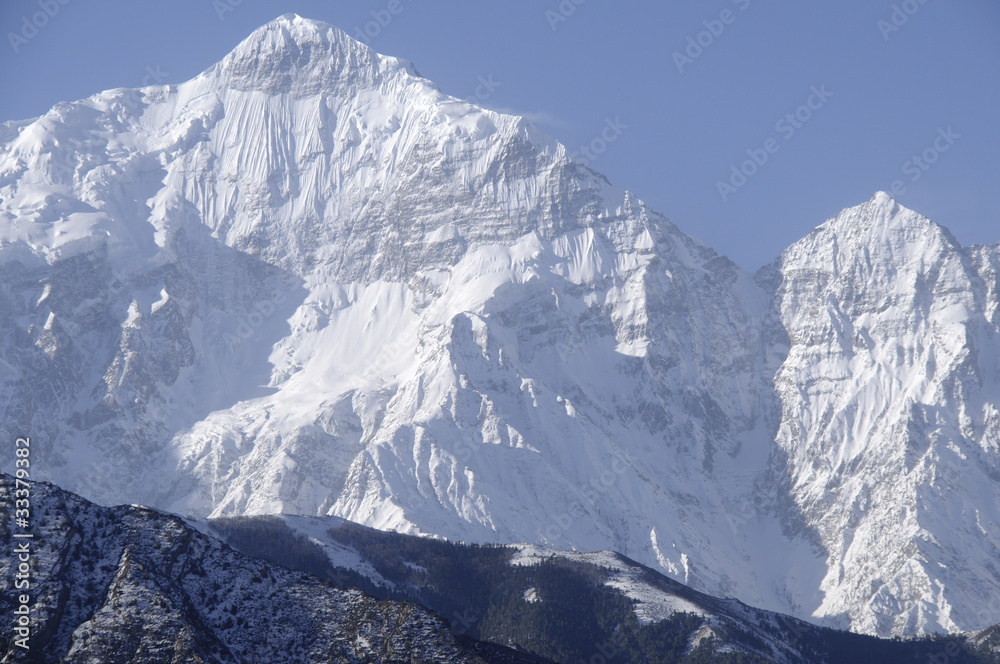 Blick auf das Annapurna Massiv Blick auf das Annapurna Massiv