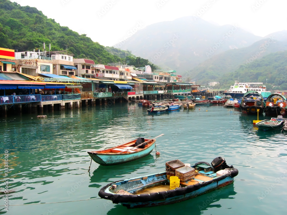 Small port on an island in China