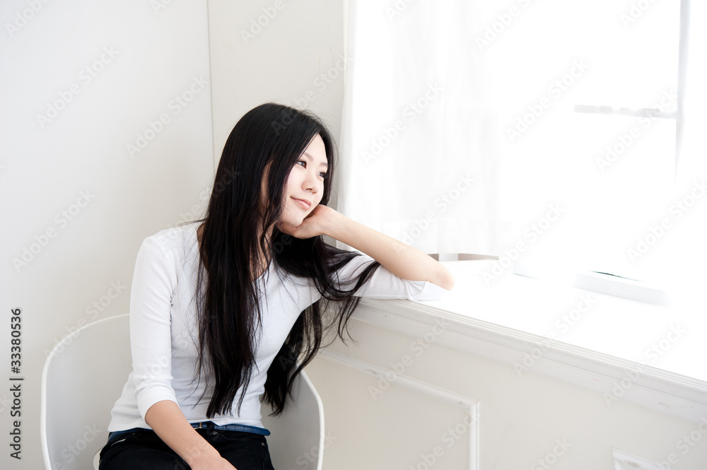 a portrait of beautiful asian woman relaxing a portrait of beautiful asian woman relaxing