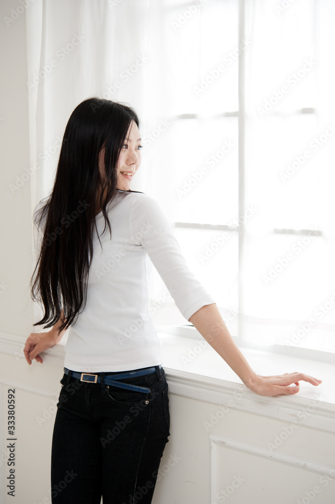 a portrait of beautiful asian woman relaxing a portrait of beautiful asian woman relaxing