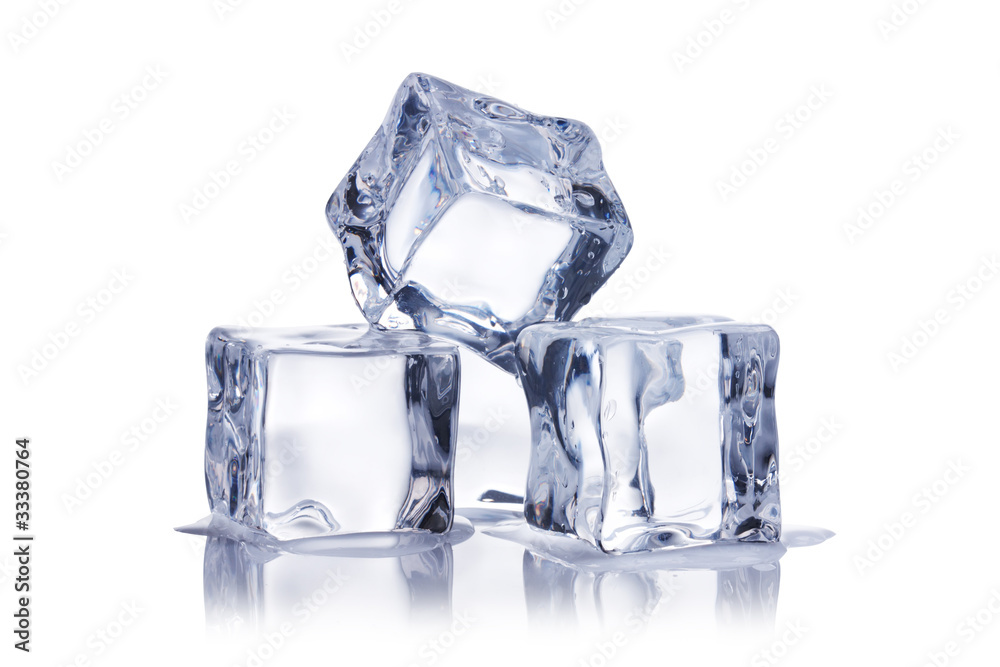 ice cubes on a White background ice cubes on a White background