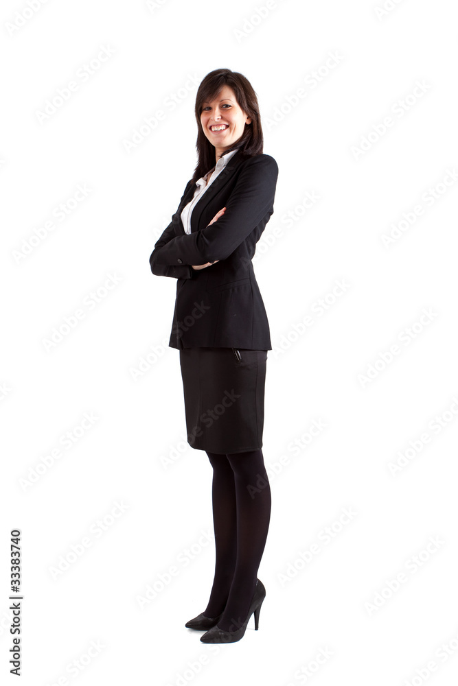 Full length businesswoman isolated on white Full length businesswoman isolated on white
