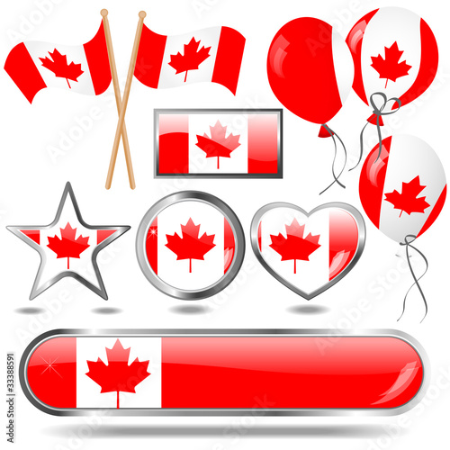 Canada flag emblem.
