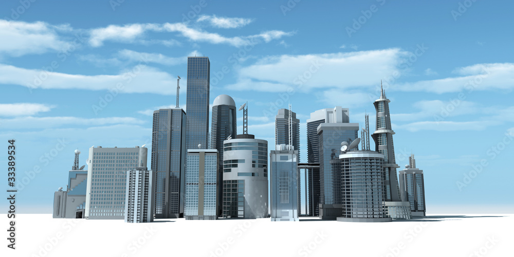 3d rendered illustration of a modern city 3d rendered illustration of a modern city
