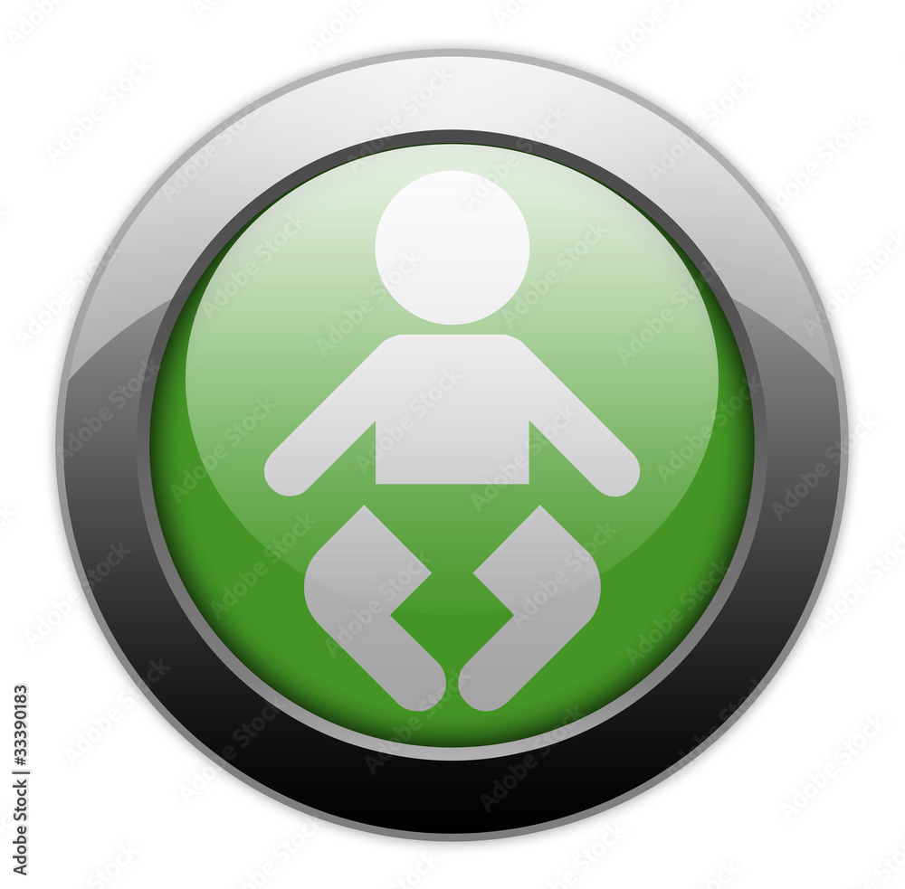Green Metallic Orb Button Green Metallic Orb Button