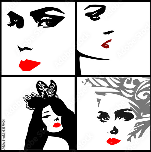 Woman image, fashion background concept