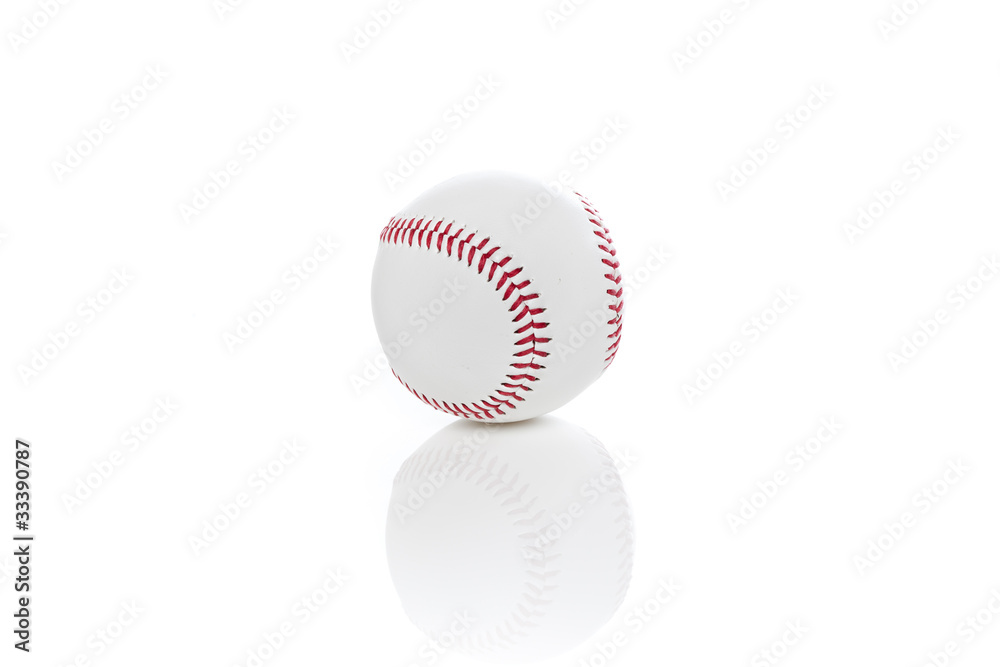 A clean white baseball A clean white baseball