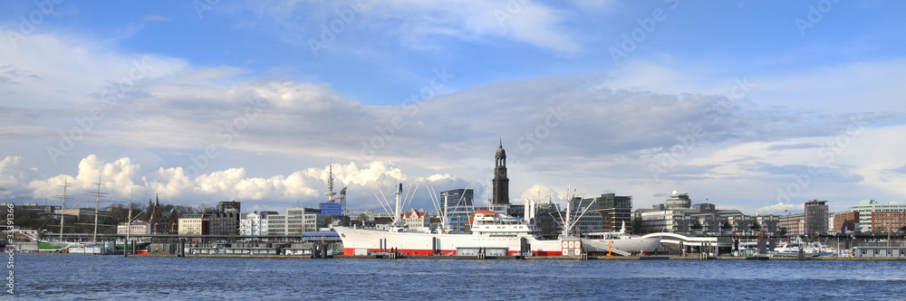 Hamburg Panoramablick auf den Hafen