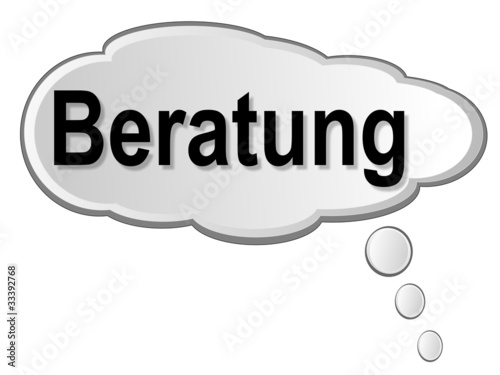 3D Beratung Gedanke Wolke