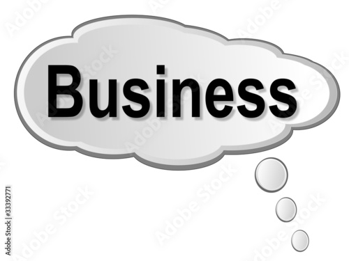 3D Business Gedanken Wolke