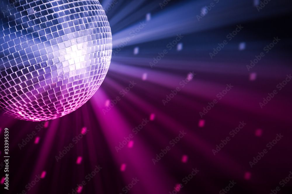 party lights disco ball - obrazy, fototapety, plakaty 