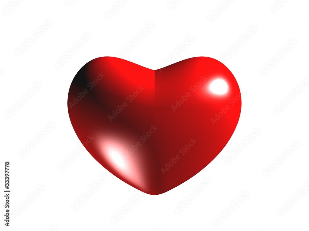 shiny red heart isolated shiny red heart isolated