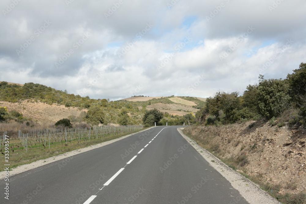 Route dans les Corbières