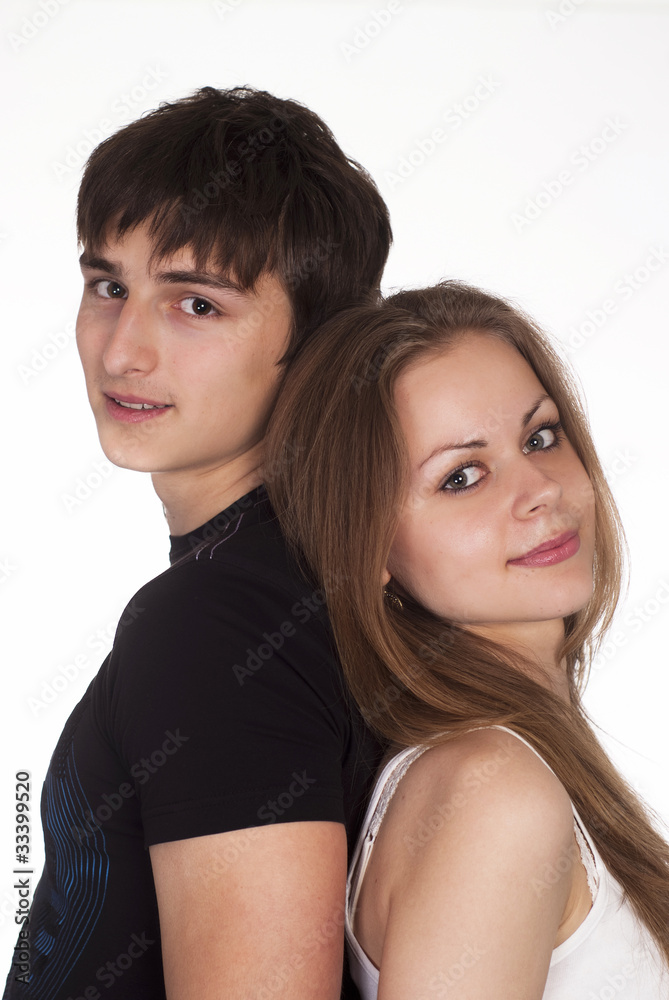 wonderful couple on white wonderful couple on white
