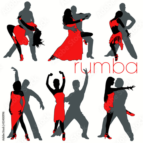 Rumba silhouettes set