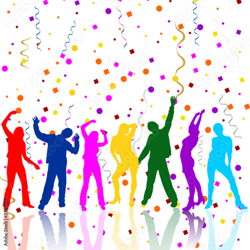 Party Poster - fröhliche Teenager