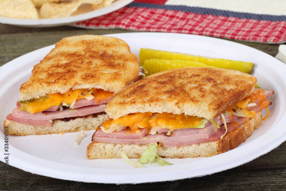 Grilled Ham and Cheese Sandwich