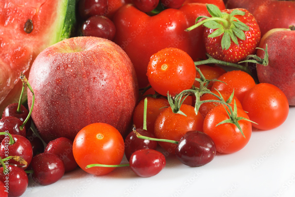Red fruits and vegetables Red fruits and vegetables