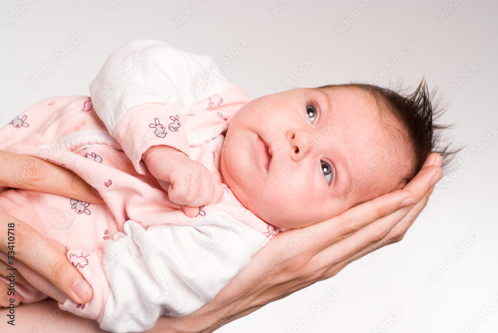 infant on hand
