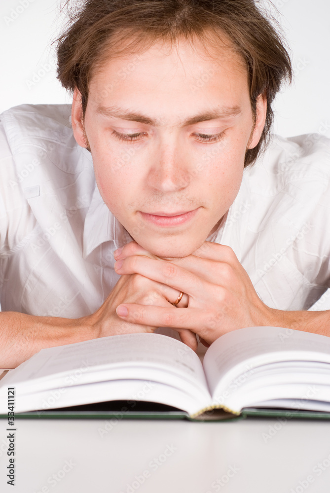 man with book man with book