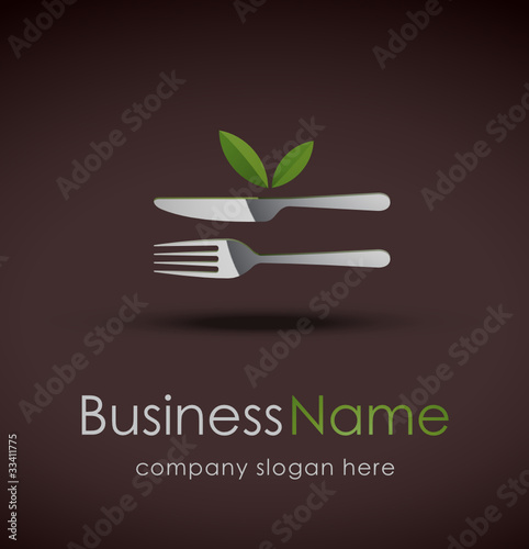 Obraz na płótnie logo restaurant w salonie