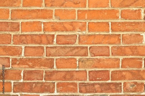 A brick wall of an old house