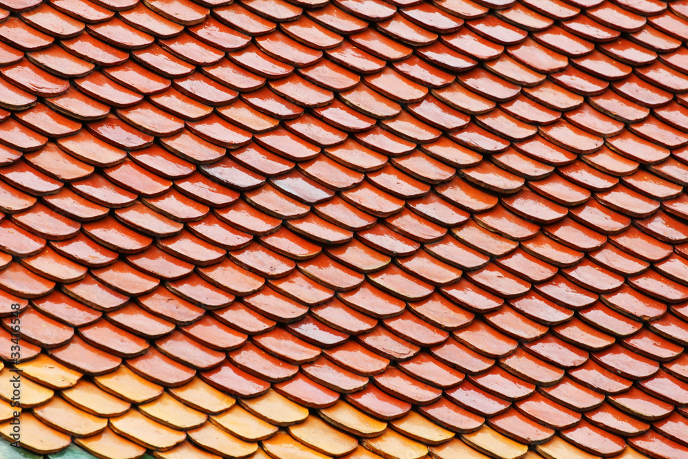Temple roof in Bangkok, Thailand. Temple roof in Bangkok, Thailand.
