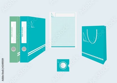 set of different notebooks,  books and envelopes