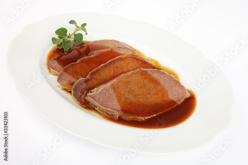 Rinderschmorbraten mit Sauce photo