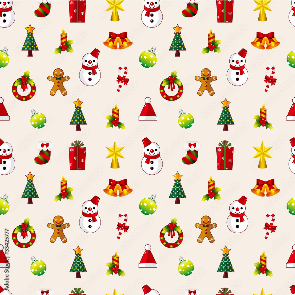 seamless Christmas pattern.