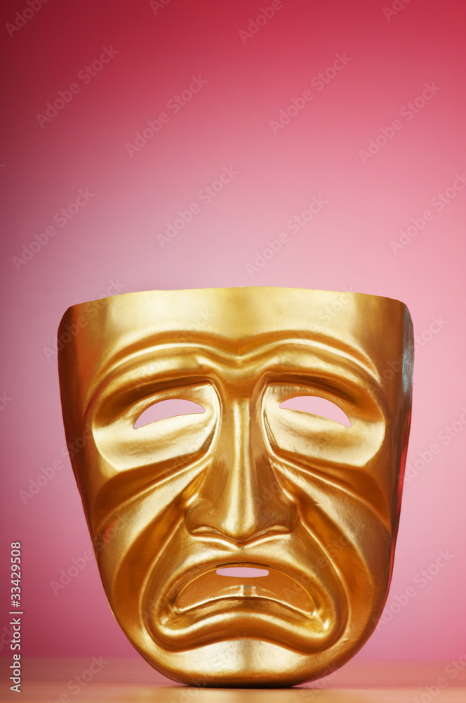 Masks with the theatre concept Masks with the theatre concept