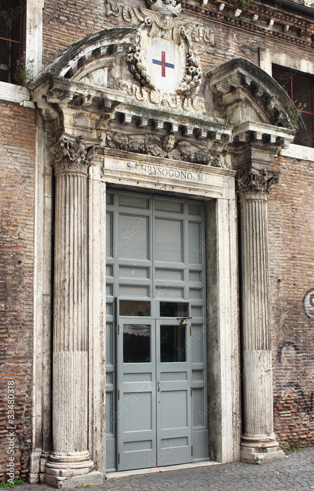 Front door of a medieval church