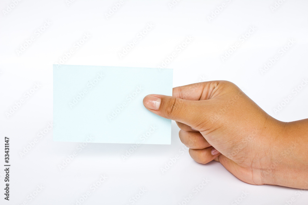 Fototapeta premium Blank card in the hand