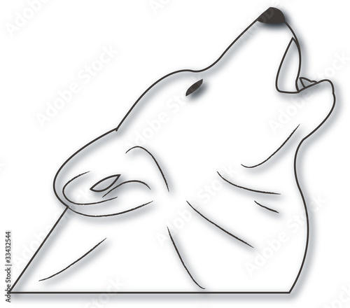 Heulender Wolf
