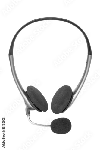 silver headset