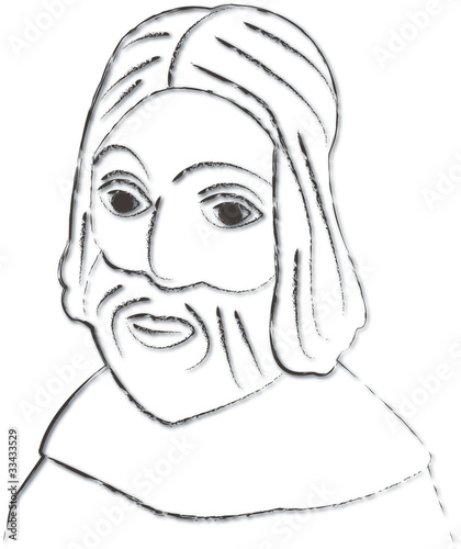 Illustration Bärtiger Mann