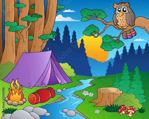Cartoon forest landscape 5