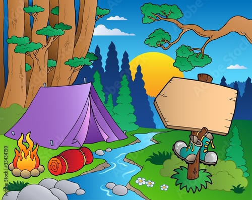 Cartoon forest landscape 6