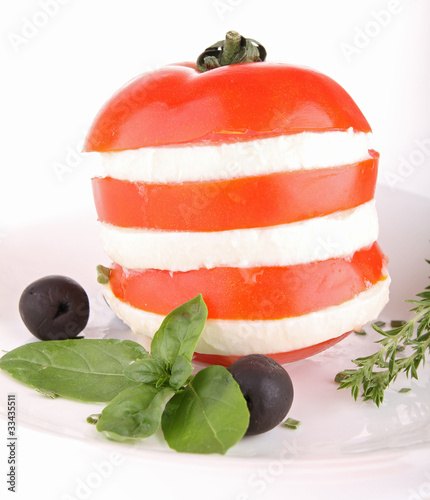 mille feuille tomate/mozzarella photo