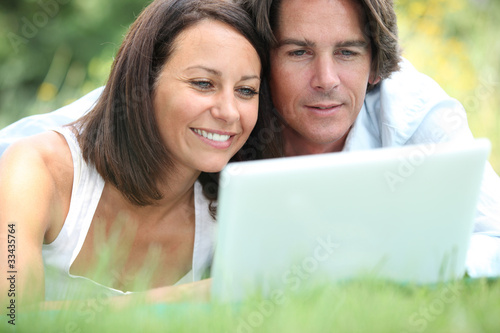 Couple on laptop