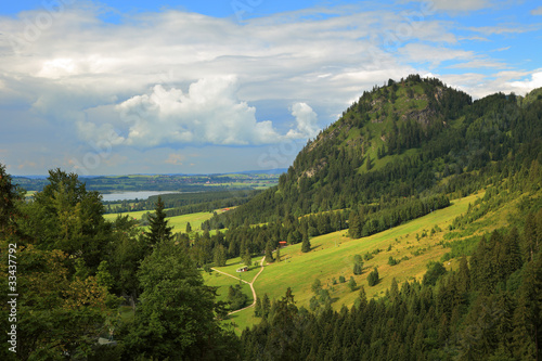 Hills and meadows in Germany.