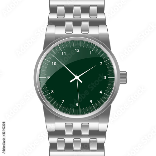 Silver wrist watch