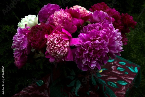 Peonies on the table